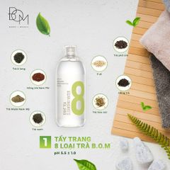 Tẩy Trang 8 Loại Trà BOM Eight Tea Cleansing Water 500ml