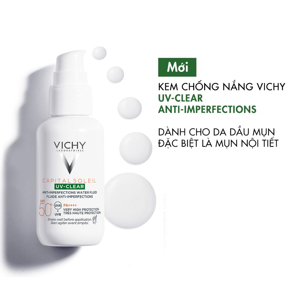 Kem chống nắng dành cho da dầu mụn Vichy UV-Clear Anti-Imperfections 50ml