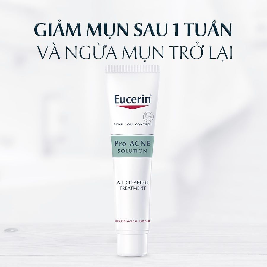 Gel Dưỡng Eucerin Pro ACNE Solution A.I Clearing TreatmentGiảm Mụn Viêm & Không Viêm 40ml