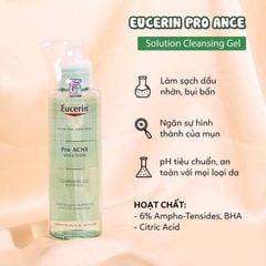 Gel Rửa Mặt Cho Da Mụn Eucerin Pro ACNE Cleansing Gel