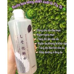 Nước hoa hồng tía tô Perilla Natural Skin Lotion Nhật bản 500ml