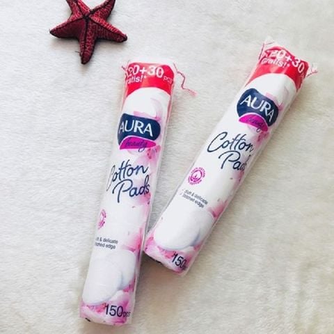 Bông Tẩy Trang Aura beauty 150 miếng