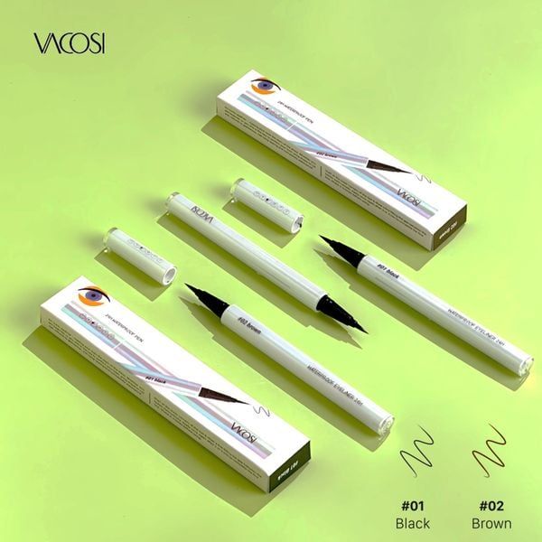 Bút Kẻ Mắt Lâu Trôi Vacosi Waterproof Eyeliner - VM25 0.6g