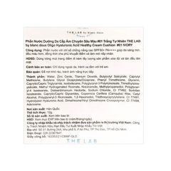 Phấn Nước Dưỡng Da Cấp Ẩm Chuyên Sâu The Lab Oligo Hyaluronic Acid Healthy Cream Cushion SPF50+ PA++++