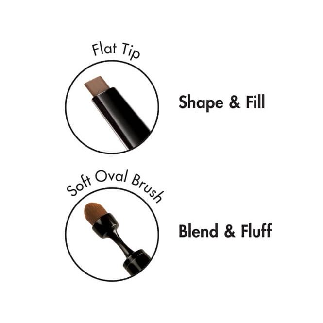 Chì Kẻ Mày 2 Đầu Lâu Trôi Silkygirl 24hr Flat Tip Brow Liner