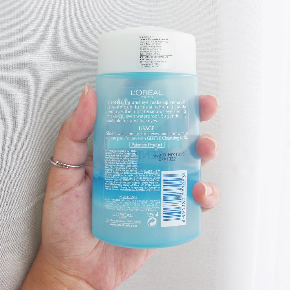 Nước Tẩy Trang Mắt Môi Loreal Gentle Lip&Eye Makeup Remover 125ml