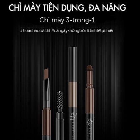 Chì Mày Định Hình Bom 3In1 Triple Edge Eyebrow