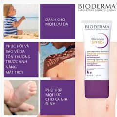 Kem dưỡng chống nắng, phục hồi da Bioderma Cicabio SPF 50+ 30ml