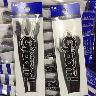 Set 3 dạo cạo lông mày cán dài KAI (màu đen)