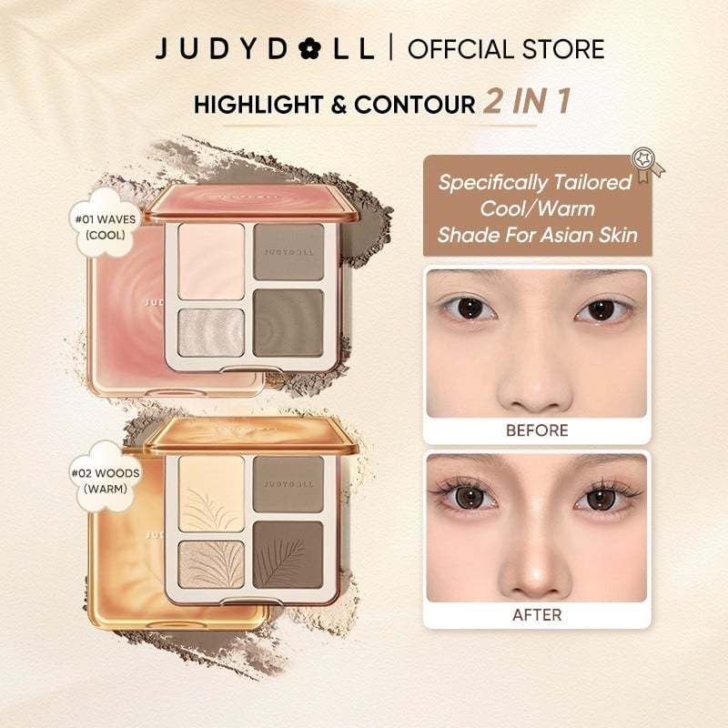 Phấn Bắt Sáng Tạo Khối 4 Ô JudyDoll