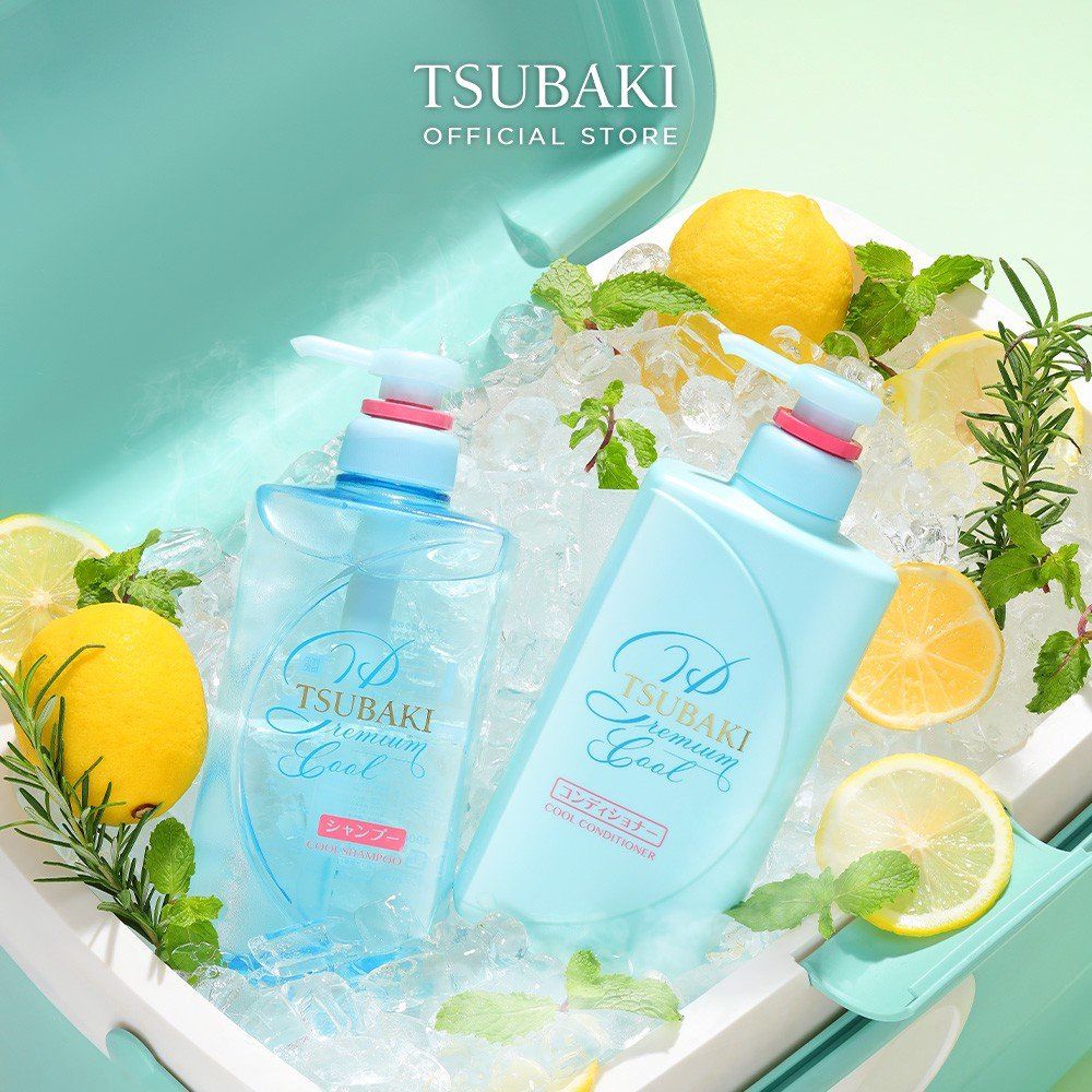 Cặp gội xả Tsubaki Premium Cool Set (490ml/chai)
