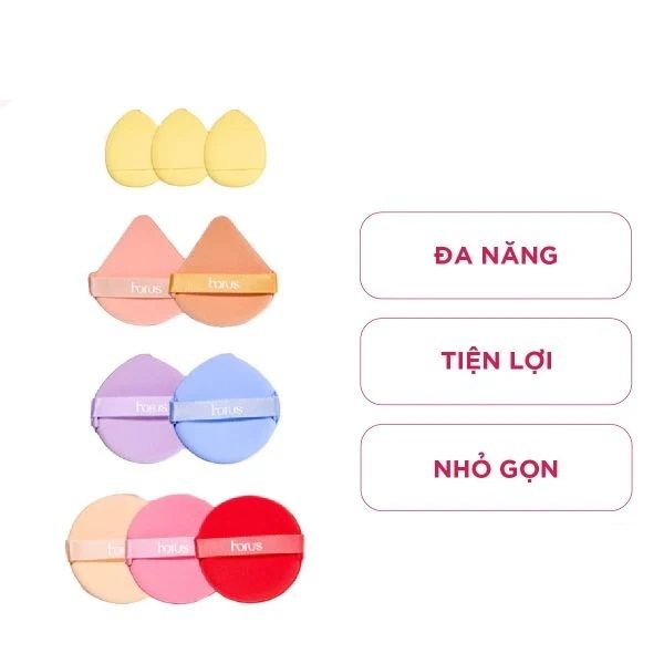 Horus Bộ bông mút trang điểm Makeup Puff Set