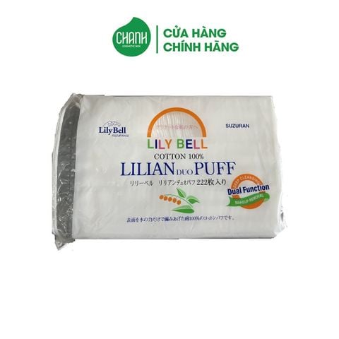 Bông Tẩy Trang Lily Bell Lilian Puff 222 Miếng Nhật bản (Chính hãng)