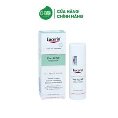 Kem Dưỡng Ẩm, Kiểm Soát Nhờn, Ngừa Mụn Matt Fluid Eucerin Pro Acne 50ml