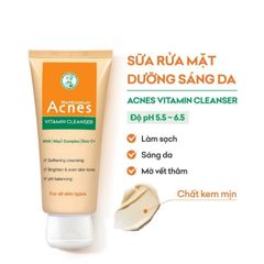 Kem rửa mặt sáng da Acnes Vitamin Cleanser 100g