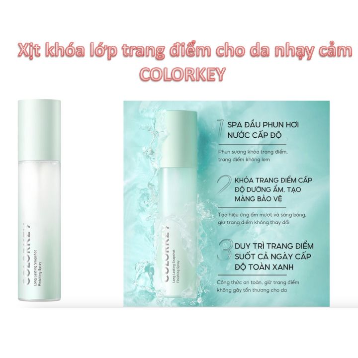 Xịt Khoá Makeup Lâu trôi Colorkey Long Lasting Spray 100ml