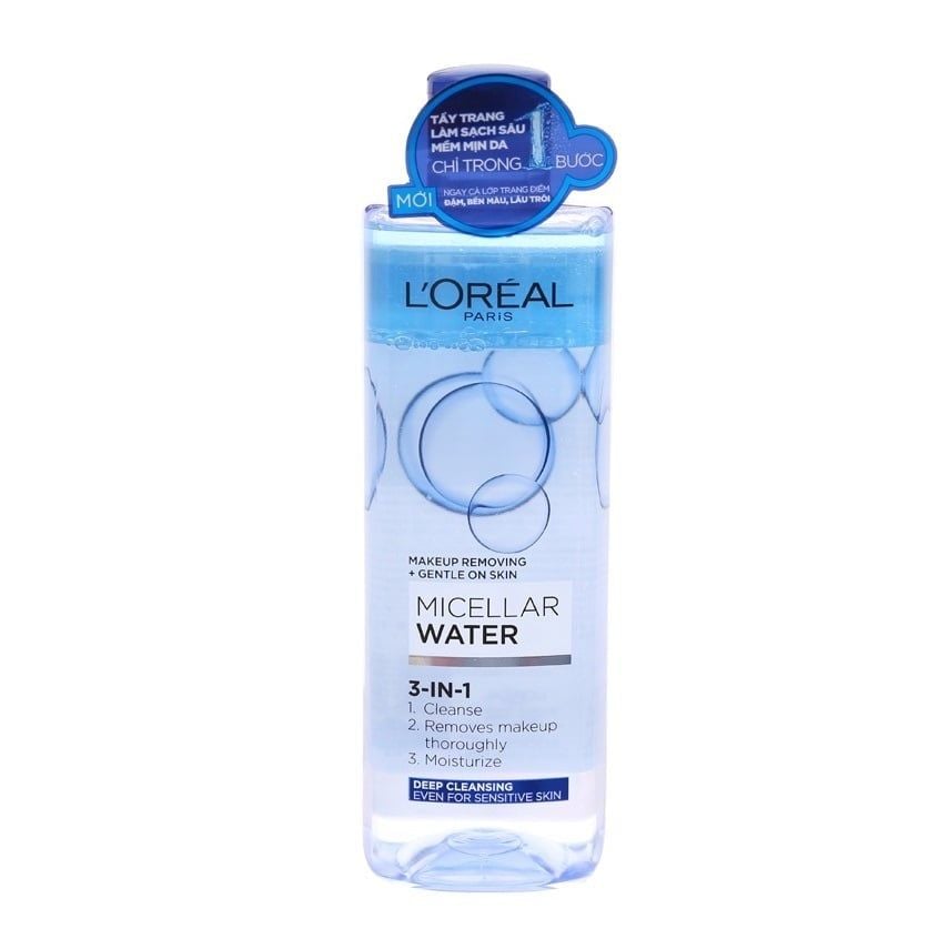 Nước tẩy trang LOreal Paris 3-in-1 Micellar Water / Revitalift Crystal 400ml