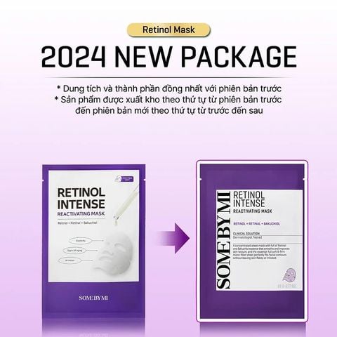 Mặt Nạ Retinol Cải Thiện Nếp Nhăn, Da Căng Mịn Some By Mi Retinol Intense Reactivating Mask 22g