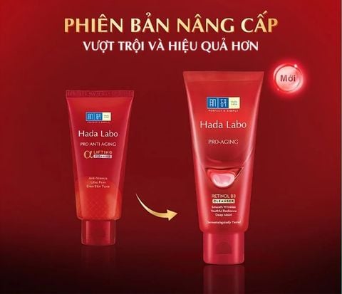 Sữa Rửa Mặt Hada Labo Cải Thiện Nếp Nhăn, Lão Hóa Da Pro Anti Aging Lifting Cleanser 80g