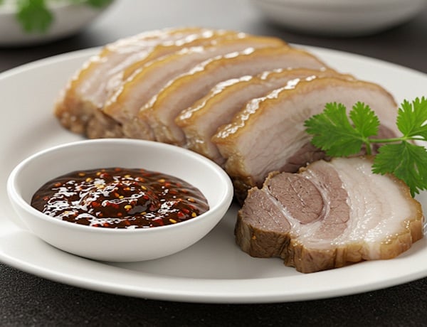 Ba chỉ luộc sốt Hàn Quốc