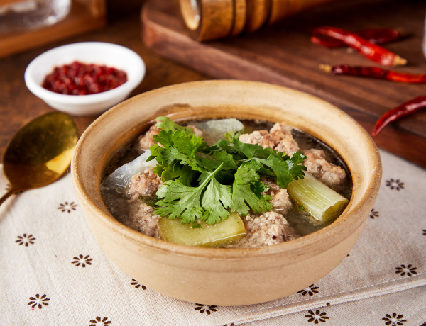 Canh viên thịt cừu bí đao