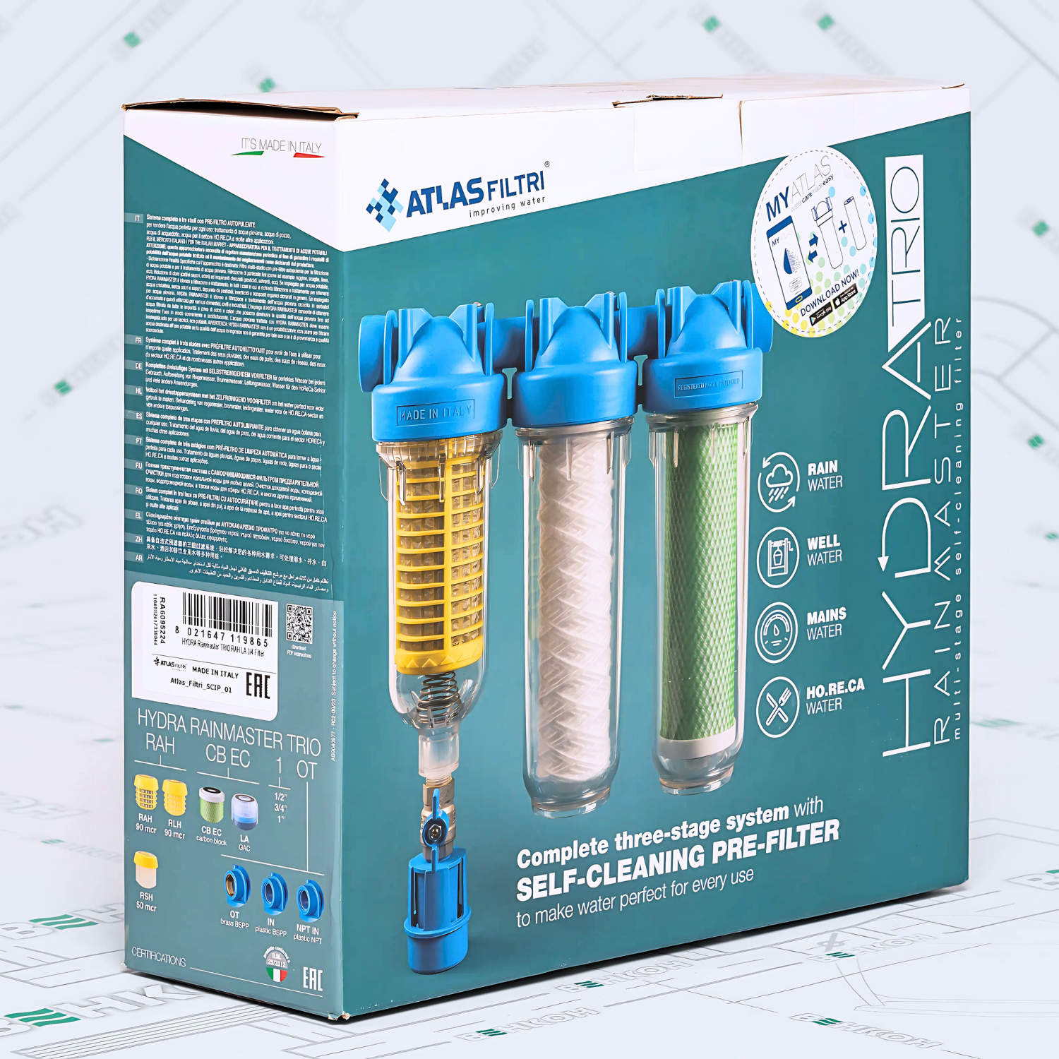 Hệ Thống Lọc Tổng Atlas Filtri Hydra Rainmaster - Phù Hợp Chung Cư