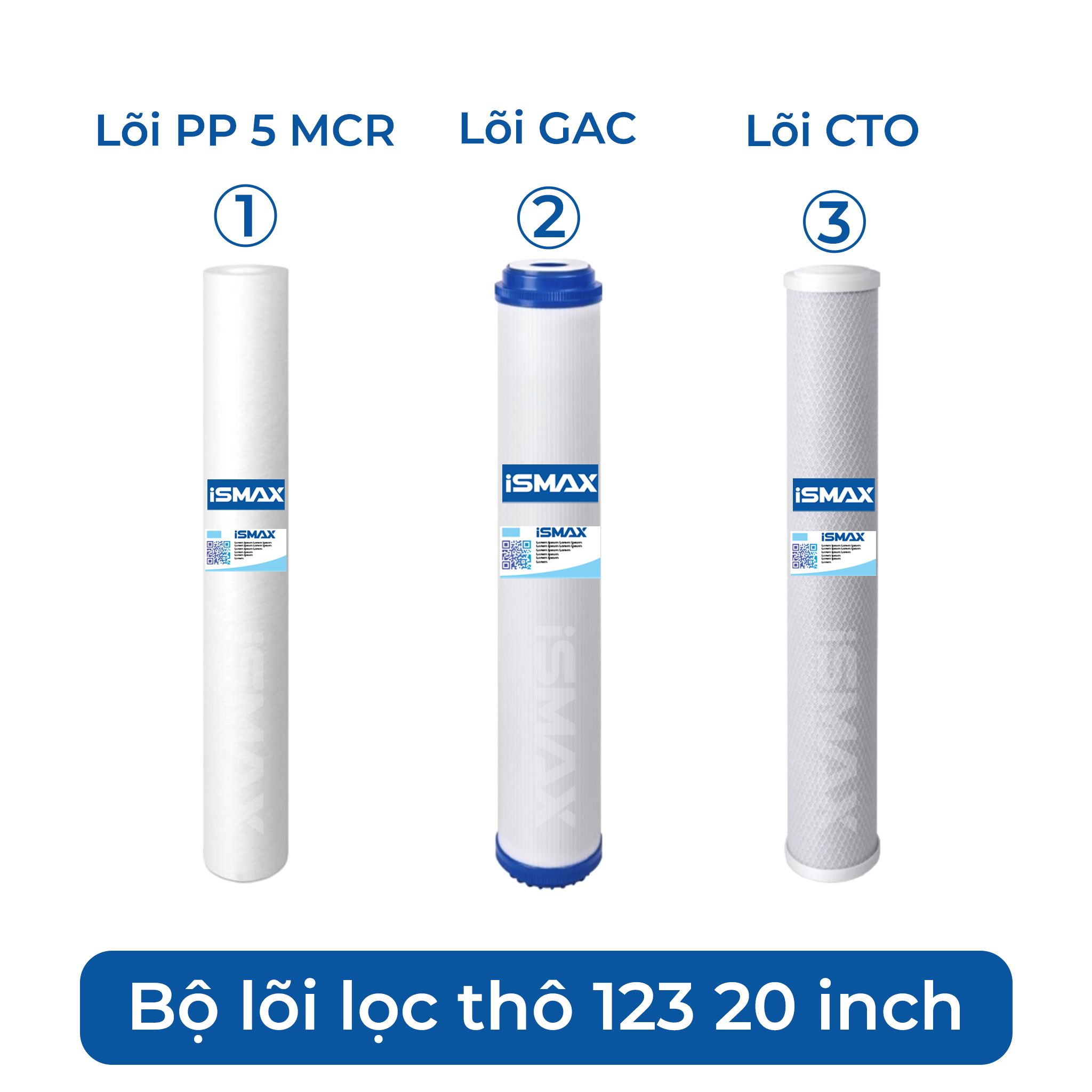 Bộ lọc thô máy lọc nước RO bán công nghiệp iSmax 100L/H