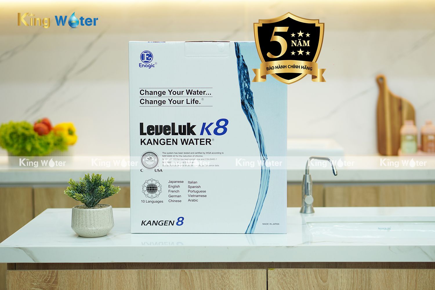 Máy Lọc Nước Điện Giải Ion Kiềm Kangen Leveluk K8 – Khuyến Mãi 2025