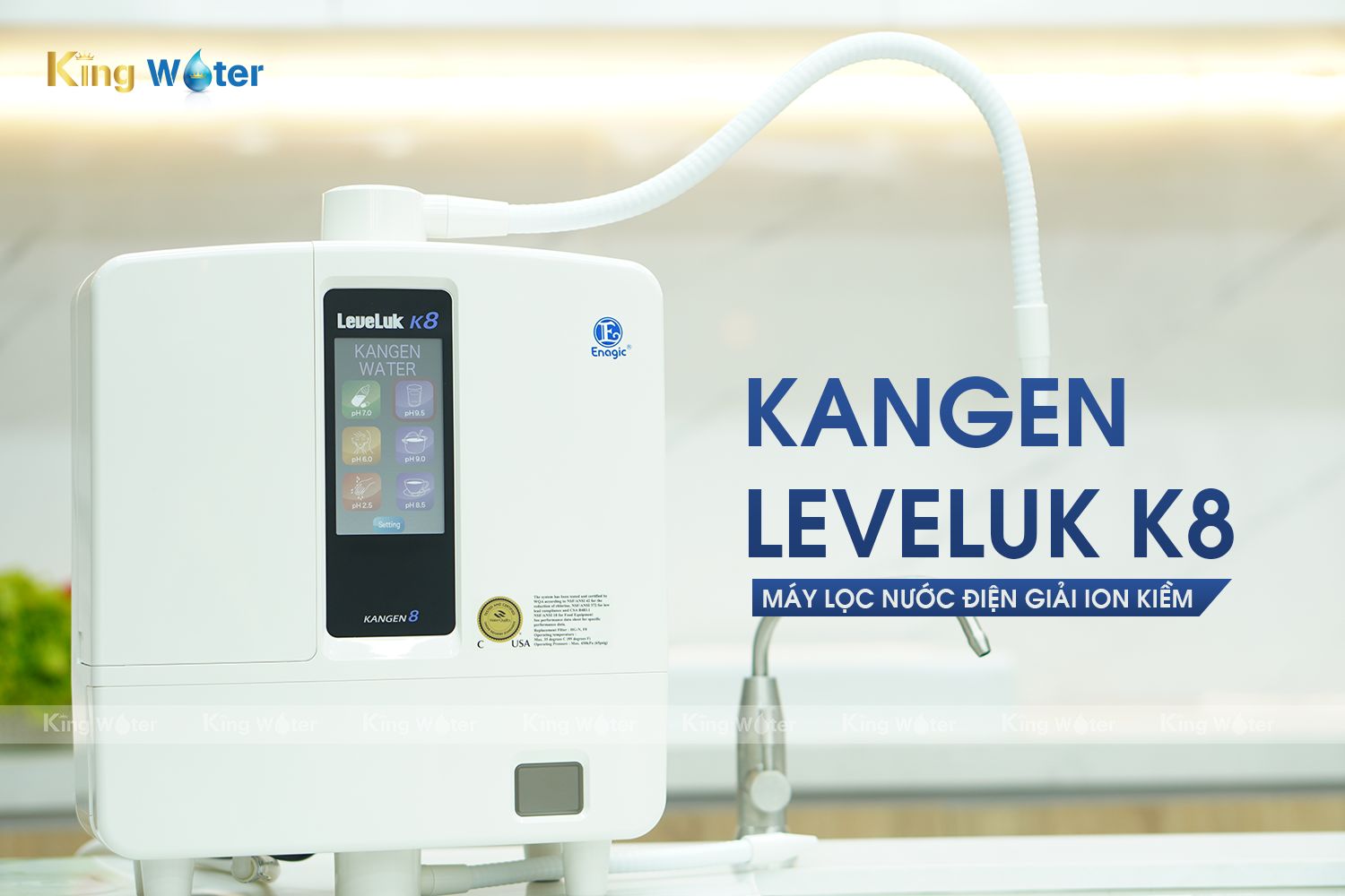 Máy Lọc Nước Điện Giải Ion Kiềm Kangen Leveluk K8 – Khuyến Mãi 2025