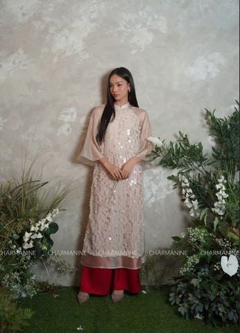 Áo Dài Hoa Mai Kim Sa