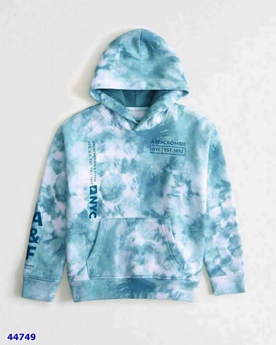 Hoodie Abercrombie xanh loang trắng - size 5-6y
