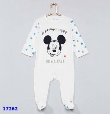 Bodysuit Kiabi trắng Mickey - size 24m
