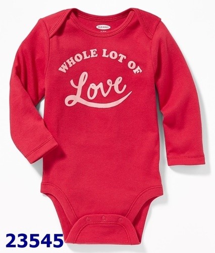 Bodysuit OldNavy đỏ Love - size 12-18m