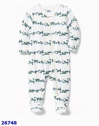 Sleepsuit OldNavy có vớ chân trắng cây thông- size 6-9m