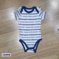 Bodysuit CK sọc xanh Calvin xanh - size 0-3m
