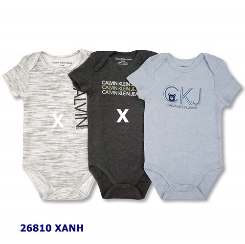 Bodysuit CK tím nhạt in chữ CKJ - size 0-3m
