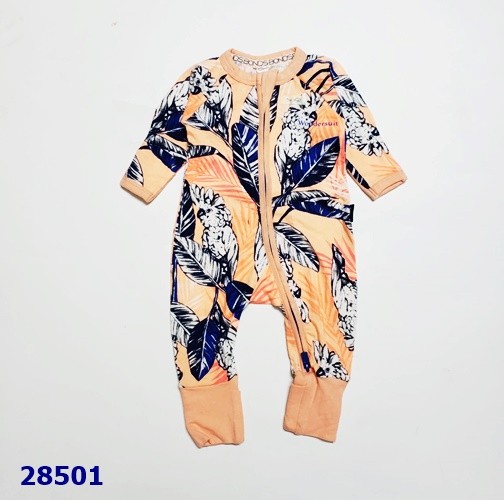 Sleepsuit Bond cam in vẹt - size NB