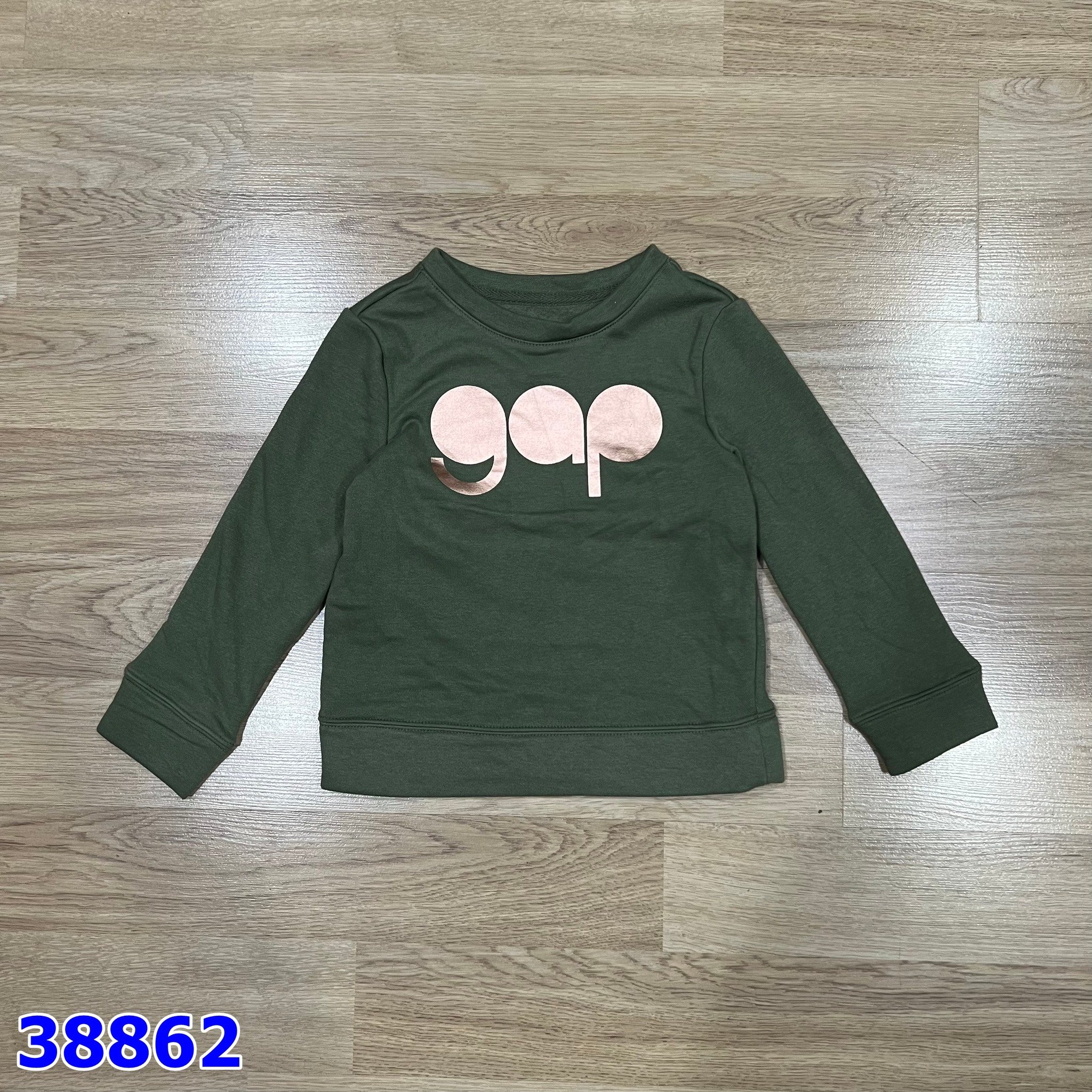 Hoodie Gap xanh lá chữ vàng - size 4/5y