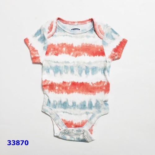 BodySuit Old Navy trắng loang đỏ xanh - size 0-3m
