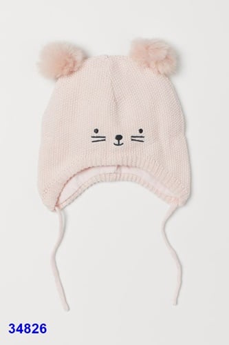 Mũ len H&M thỏ hồng - size 6-9m