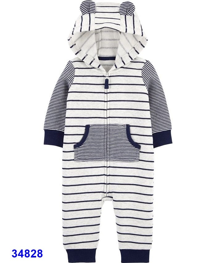 Bodysuit Carter kẻ xanh đen xám- size 24m