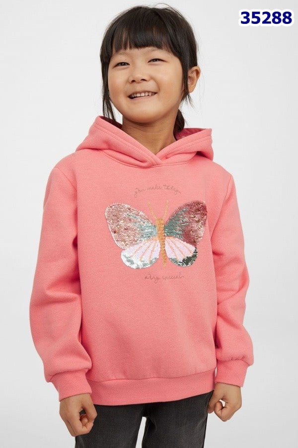 Hoodie H&M BG cam bướm- size3y