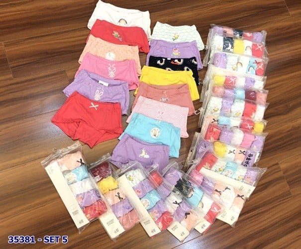 Set 5 quần chíp đùi H&M bé gái - size 8-10y