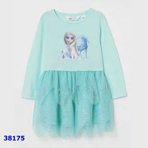 Đầm H&M kim tuyến xanh Elsa - size 4/6y