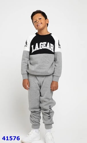 Áo Sweater Lagear đen phối xám trắng - size 16y