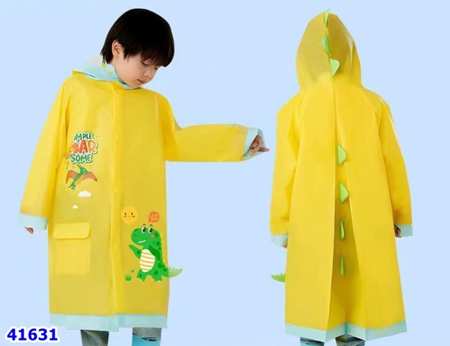 Áo mưa vàng khủng long - size XL (120-130)
