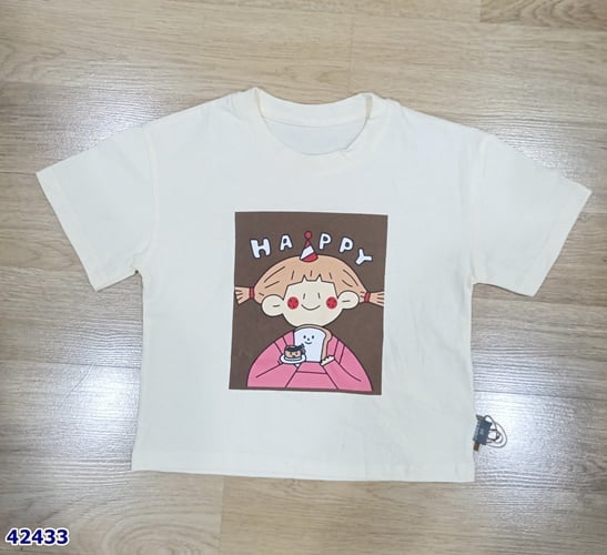 Áo CHENG be cô gái HAPPY - size 90