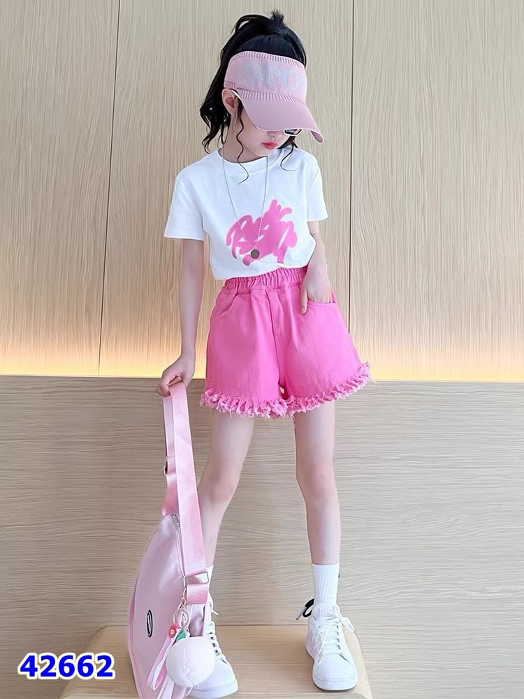 Set bộ XYD trắng hồng - size 140