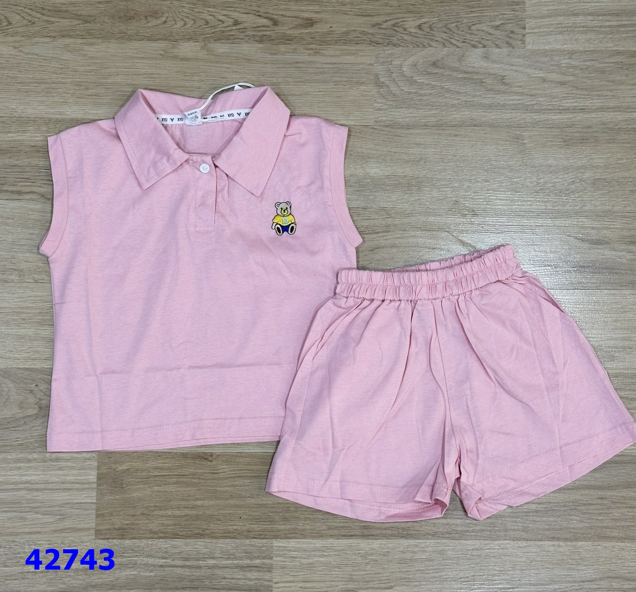 Bộ XYD hồng thêu gấu - size 130
