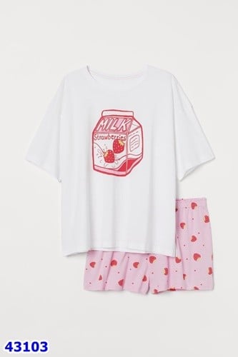 Bộ H&M tím trái cam - size 6-8y